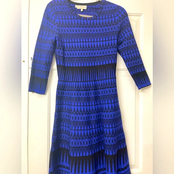Hobbs London | Dresses | Hobbs London Blue And Black Knit Dress | Poshmark